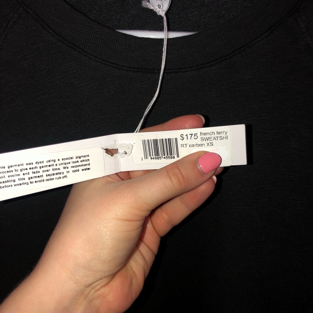 NWT Standard James Perse French Terry Sweatshirt - Picture 3 of 5
